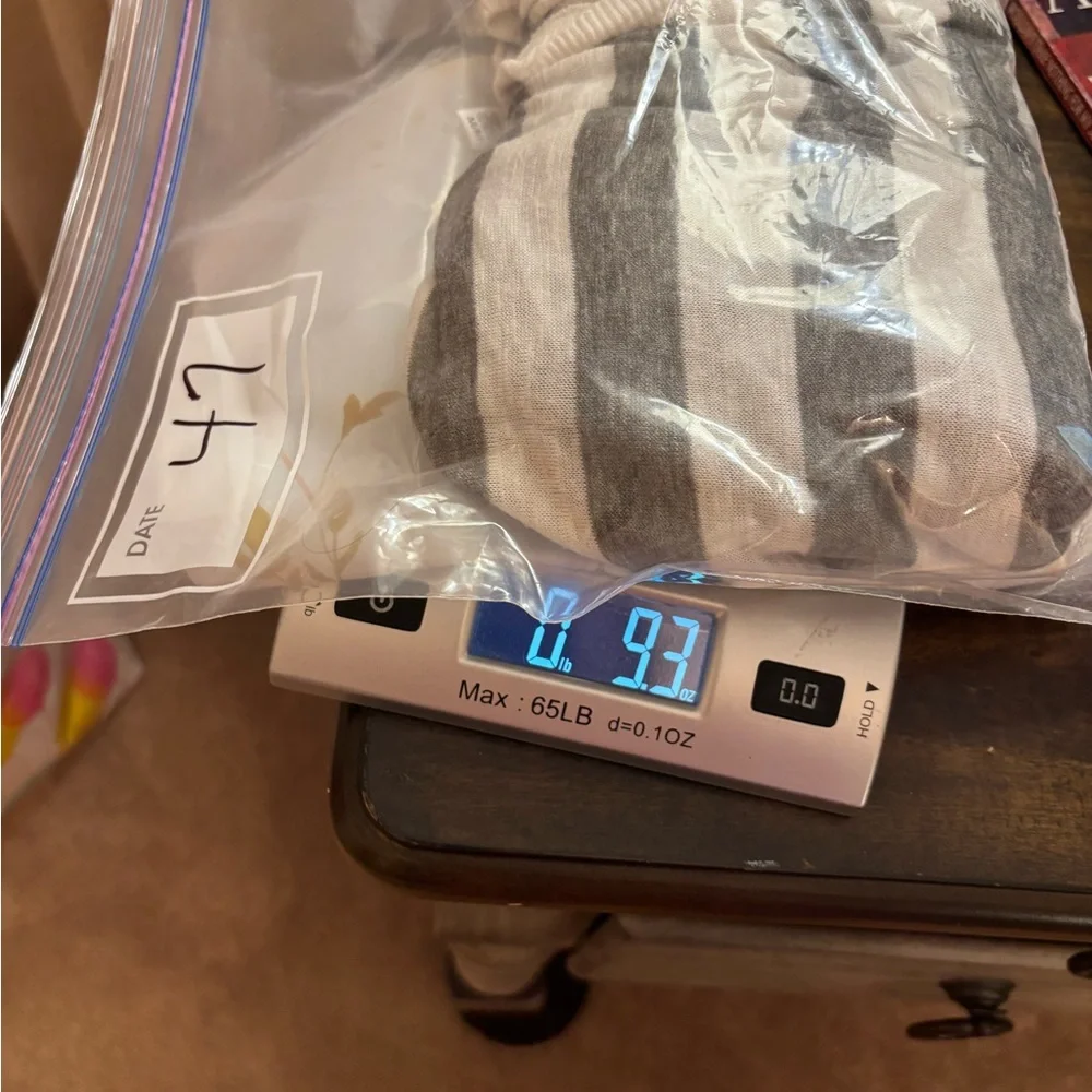 Victoria’s Secret Gray & White Striped Romper Drawstring Size M Pockets Viscose - Picture 13 of 13